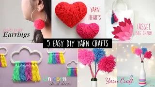 5 Cute and Easy Yarn Crafts | Handmade Crafts