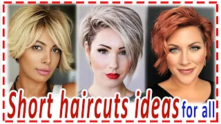 Short haircuts💕 ideas for women over 30. Viral summer short pixie bob haircut ideas for women.