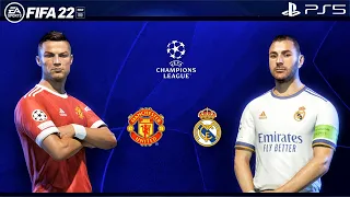 FIFA 22 | Manchester United vs Real madrid | UEFA Champions League 2022 | Gameplay Full match PS5