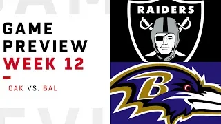 Oakland Raiders vs. Baltimore Ravens | Week 12 Game Preview | NFL Playbook