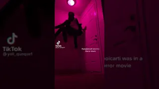 Playboi carti in a horror movie TikTok meme