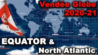 Обзор #9 Vendée Globe 2020-2021 Экватор и Сев.Атлантика