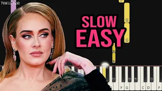 Adele - Rolling in the Deep | SLOW EASY Piano Tutorial by Pianella Piano