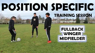 Position Specific Soccer Training Session (Winger,Fullback and Midfielder)