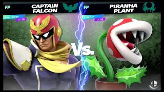 Super Smash Bros Ultimate Amiibo Fights – Captain Falcon vs the World #77 Captain vs Piranha Plant