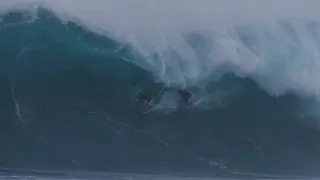 TOWING DOUBLE BARREL AT JAWS WITH KAI LENNY RAW CLIP 4K