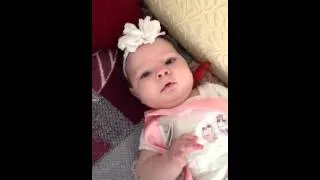 Baby Audrey talking 4 months old