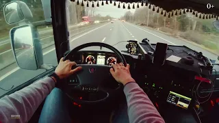 New Session of simple POV driving by truck Scania from Belgium to UK and back to NL