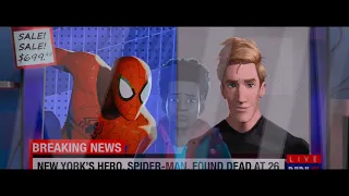 peter parker dies spider man into the spider verse