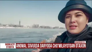 Anomal sovuqda Norin daryosida cho’milayotgan Uchqo’rg’onlik otaxon bilan intervyu