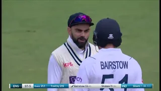 Virat Kohli and Jonny bairstow fight England vs India kohli heated exchange