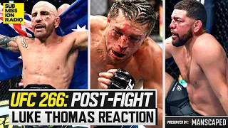 UFC 266 REACTION: The CRAZINESS of Volkanovski/Ortega! Nick Diaz's Puzzling Return + More!