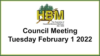 Regular Council Meeting Tuesday, February 1, 2022