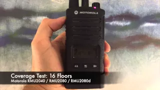 Radio Coverage Test: Motorola RMU2040 / RMU2080 / RMU2080D (Inside Building)