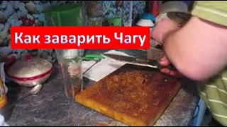 Березовая чага! Разделка чаги! Как заварить чагу!