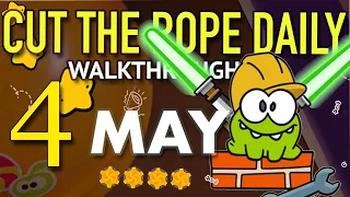 Cut The Rope Daily May 4 | #walkthrough  | #10stars | #solution