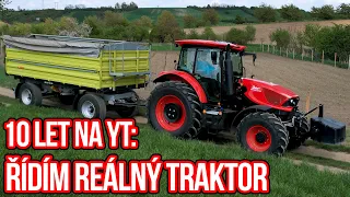 Farming Simulator hráč řídí REÁLNÝ TRAKTOR ZETOR! | 10 let na YouTube