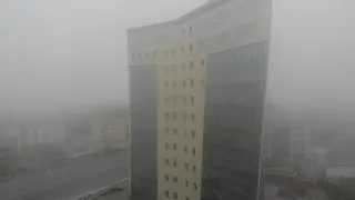 Карантинный Актау в тумане