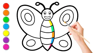 ✨ Magical Butterfly! Easy Drawing, Coloring for Kids and Toddlers