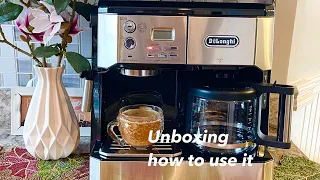 Unboxing and How to Use the Delonghi combination Coffee Machine/review