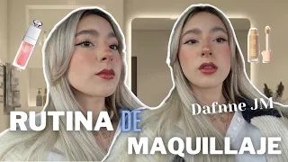 RUTINA DE MAQUILLAJE DE DAFNNE JM ACTUALIZADO + grwm para salir con Mario | Hermanas JM