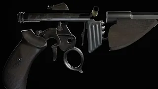 Bittner M1896 Repeater Pistol Animated 3D Model