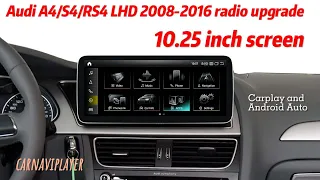 Audi A4/S4/RS4 2008-2016 radio upgrade with 10.25 inch screen（Unboxing and operation demonstration）