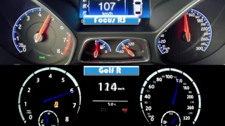 Focus RS vs. Golf R 2017 acceleration 0-100km/h 0-200km/h