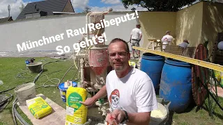 Reibeputz/Münchner Rau - so geht es Schritt für Schritt - schnell, sicher  perfekt!!(Scheibenputz)