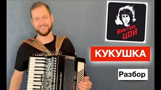 КУКУШКА  гр. КИНО - Разбор как играть на Аккордеоне / Урок аккордеона / Аккордеонист Баянист