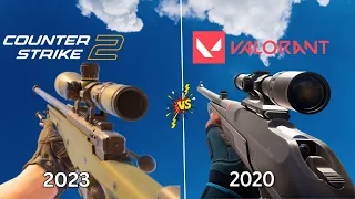 Counter Strike 2 vs Valorant - Physics and Details Comparison