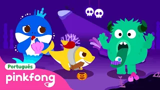 Vai Embora, Monstro! | 🎃 Halloween Infantil | Pinkfong, Bebê Tubarão! Canções para Crianças