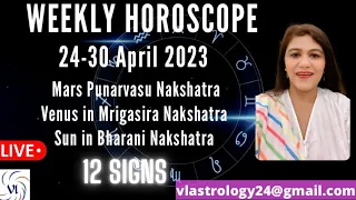 WEEKLY HOROSCOPES 24-30 APRIL 2023 HOW IS THIS WEEK FOR 12 SIGNS: VANITA LENKA