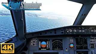 (4k) Microsoft Flight Simulator 2020 - ULTRA SETTINGS - A320N Beautiful Landing At Nice Airport