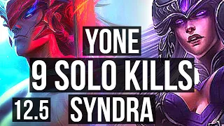 YONE vs SYNDRA (MID) (DEFEAT) | 9 solo kills, 68% winrate, Godlike | BR Master | 12.5