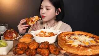 ENG SUB)Gochu Basasak Chicken Chicago Pizza Volcano Chibap Baguette Ball Mukbang ASMR Eating Show