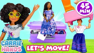Disney Encanto Mirabel Doll Family Packing and Moving to a New House