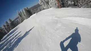 Fresh Powder Snowboarding in the Woods - Snow Summit, Big Bear - GoPro10 Helmet Mount