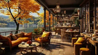 Fall Coffee Shop Ambience ☕ Autumn Jazz Relaxing Music to Study, Relax, Work to ~ Smooth Jazz Music