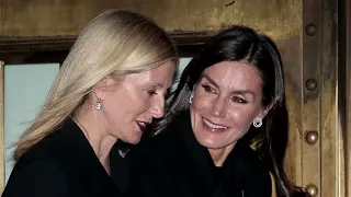 Doña Letizia y Marie Chantal juntas en la cena previa al funeral de Constantino de Grecia
