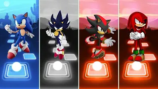 Sonic The Hedgehog 🆚 Dark Sonic 🆚 Shadow Sonic 🆚 Knuckles Exe Sonic | Sonic EDM Rush Gameplay