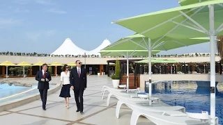 İlham Əliyev və Mehriban Əliyeva “Dalğa Beach-Aqua Park”-ın açılışında iştirak ediblər