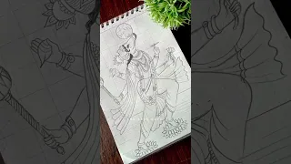 Tutorial: Vishnu Ji's Varaha Avatar drawing🙏|| Lord Varaha drawing|| #shorts