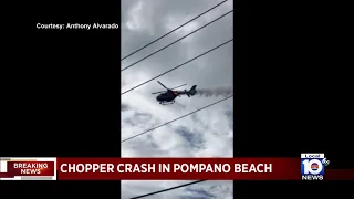 Chopper crashes in Pompano Beach