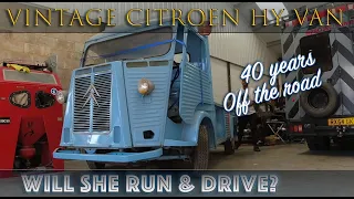 Will it Run? Vintage Citroen HY van off the road for 40 years.