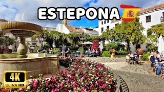 🇪🇦[4K] ESTEPONA The Most Flowery White Village of Spain, Andalucía | November 2023, Costa del Sol