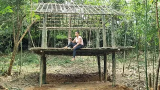 Build  a Two - storey bamboo house design  2022 | survival, shelter, bushcraft - Ep.1