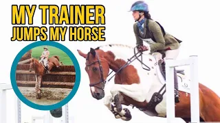 MY TRAINER JUMPS MY HORSE | Improving my show jumping | Footluce Eventing