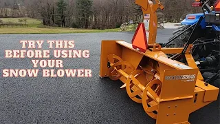 Try this before using your Snow Blower