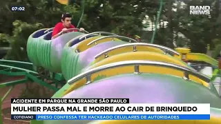 Grande SP: Mulher passa mal e morre ao cair de brinquedo